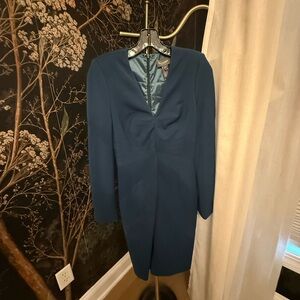 Zac Posen Teal Long Sleeve Dress